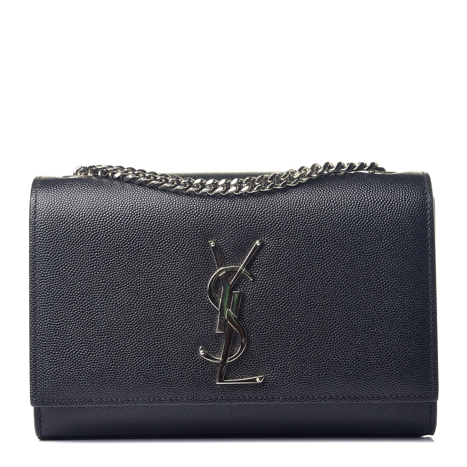 Saint Laurent Grain De Poudre Small Monogram Kate Satchel Black 1 of 8
