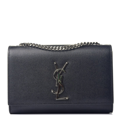 Saint Laurent Grain De Poudre Small Monogram Kate Satchel Black 1 of 8