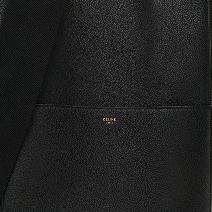 Celine Soft Grained Calfskin Sangle Bucket Bag Black 7 of 11