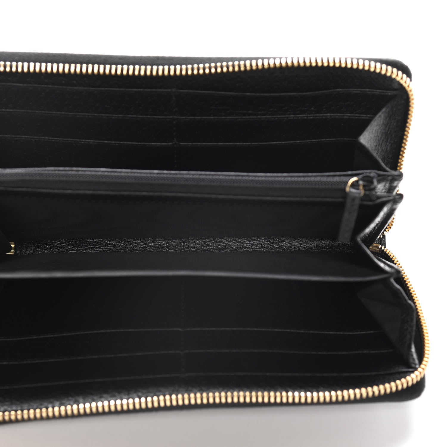 Gucci Calfskin Web Ophidia Zip Around Wallet Black 4 of 9