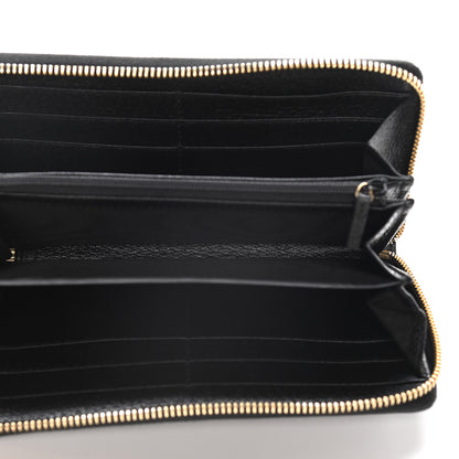 Gucci Calfskin Web Ophidia Zip Around Wallet Black 4 of 9