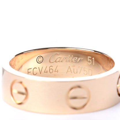 Cartier 18K Yellow Gold 5.5mm LOVE Ring 51 5.75 4 of 5