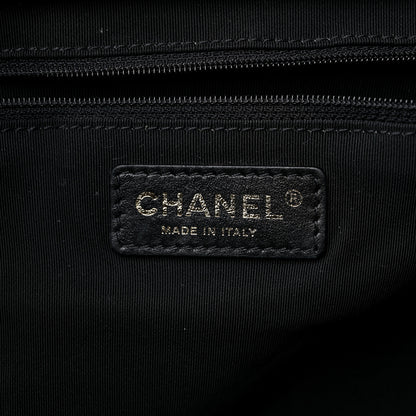 Chanel Bullskin Stitched Large Shopping Bag Black 6 of 18
