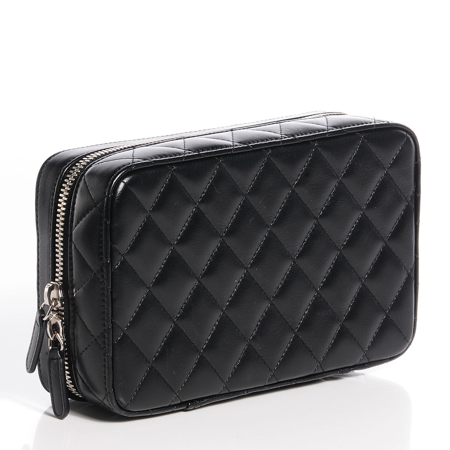 Chanel Lambskin Quilted Jewelry Case Black 3 of 8