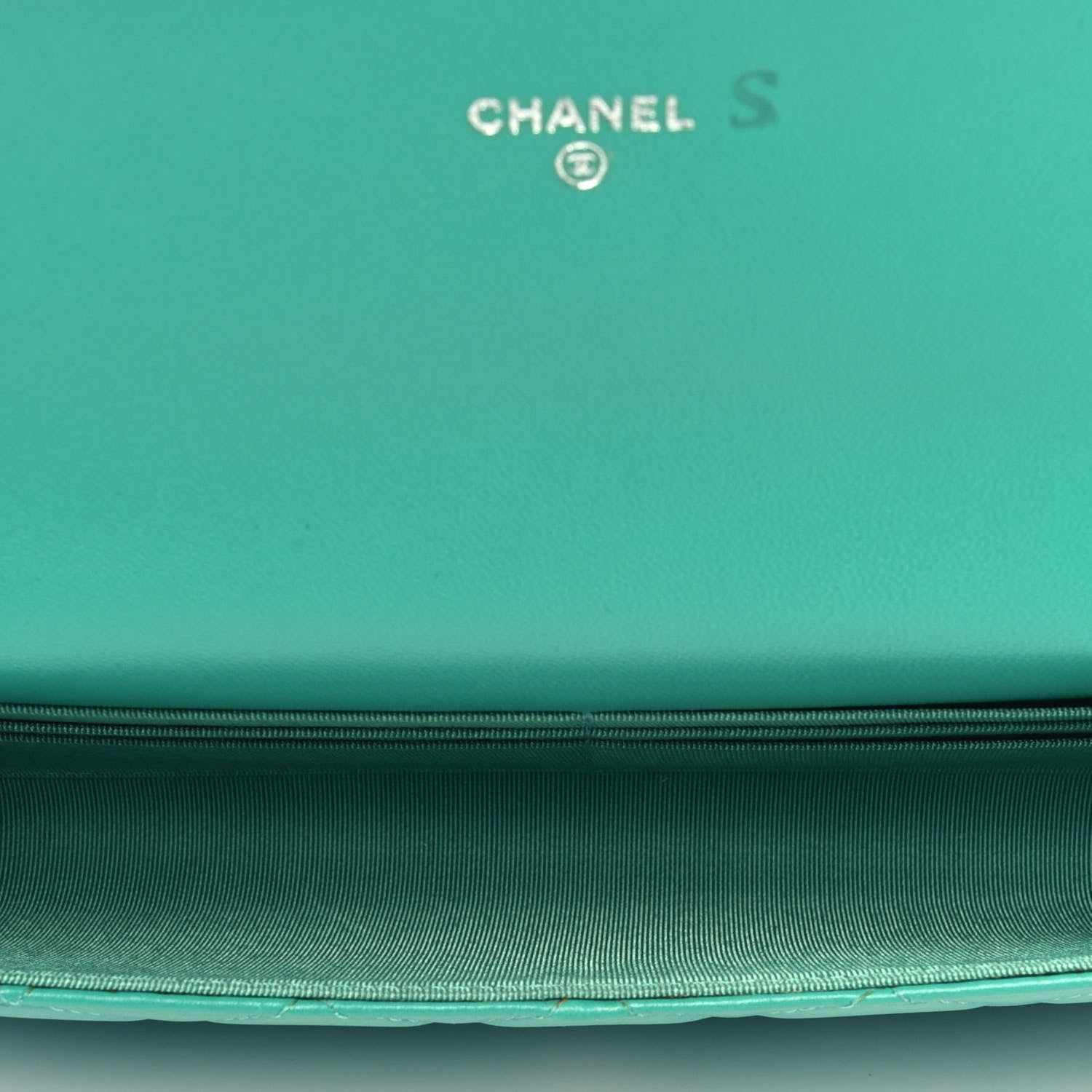 Chanel Lambskin Quilted Travel Wallet Green 6 of 8