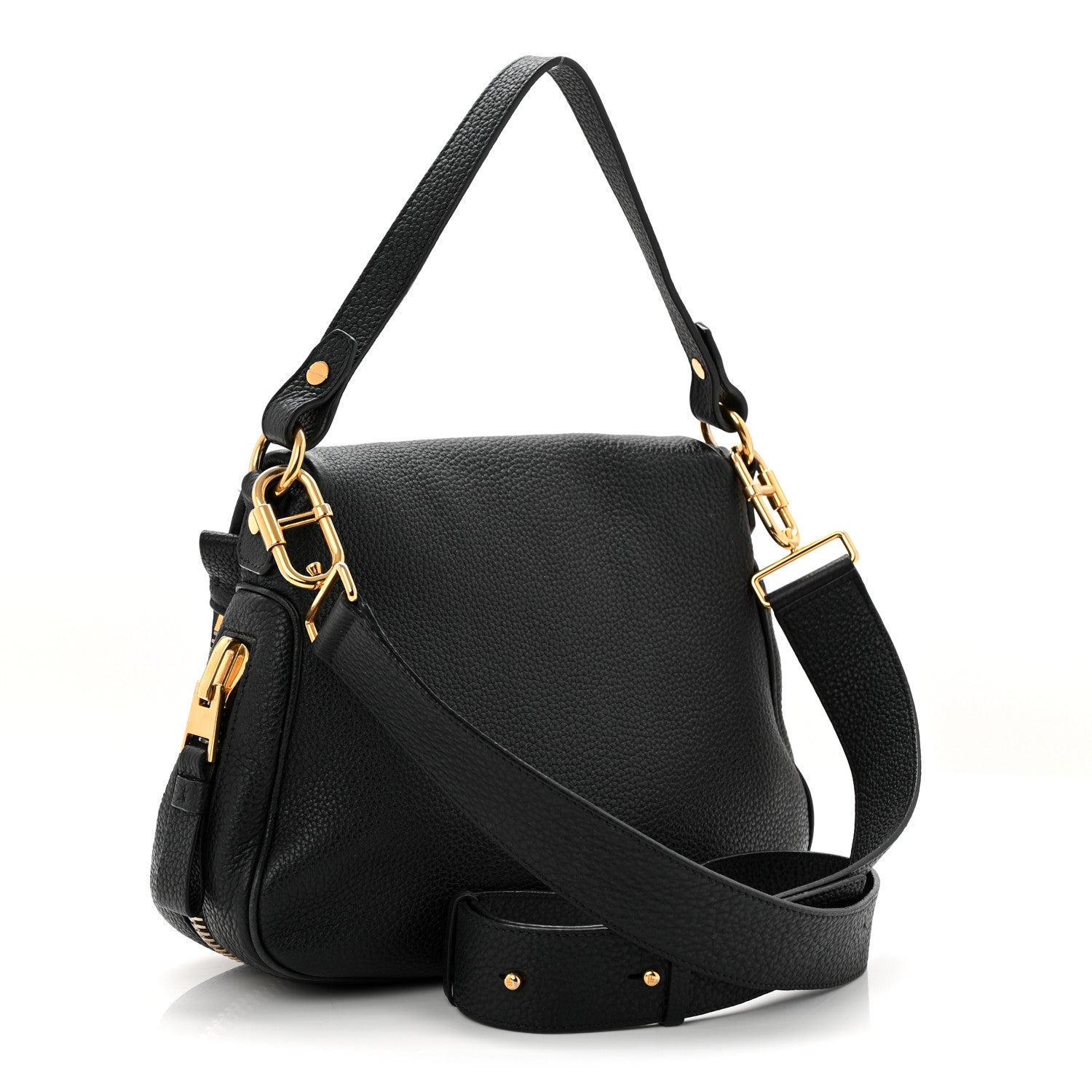Tom Ford Grained Calfskin Medium Jennifer Crossbody Bag Black 3 of 10