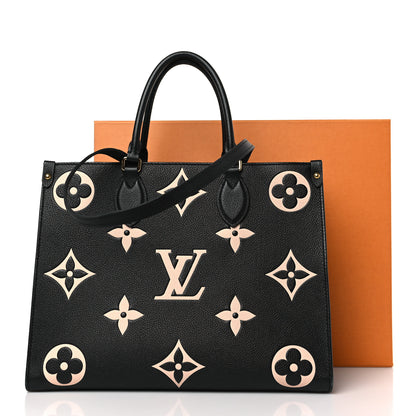 Louis Vuitton Empreinte Monogram Giant Onthego MM Black Beige 9 of 9
