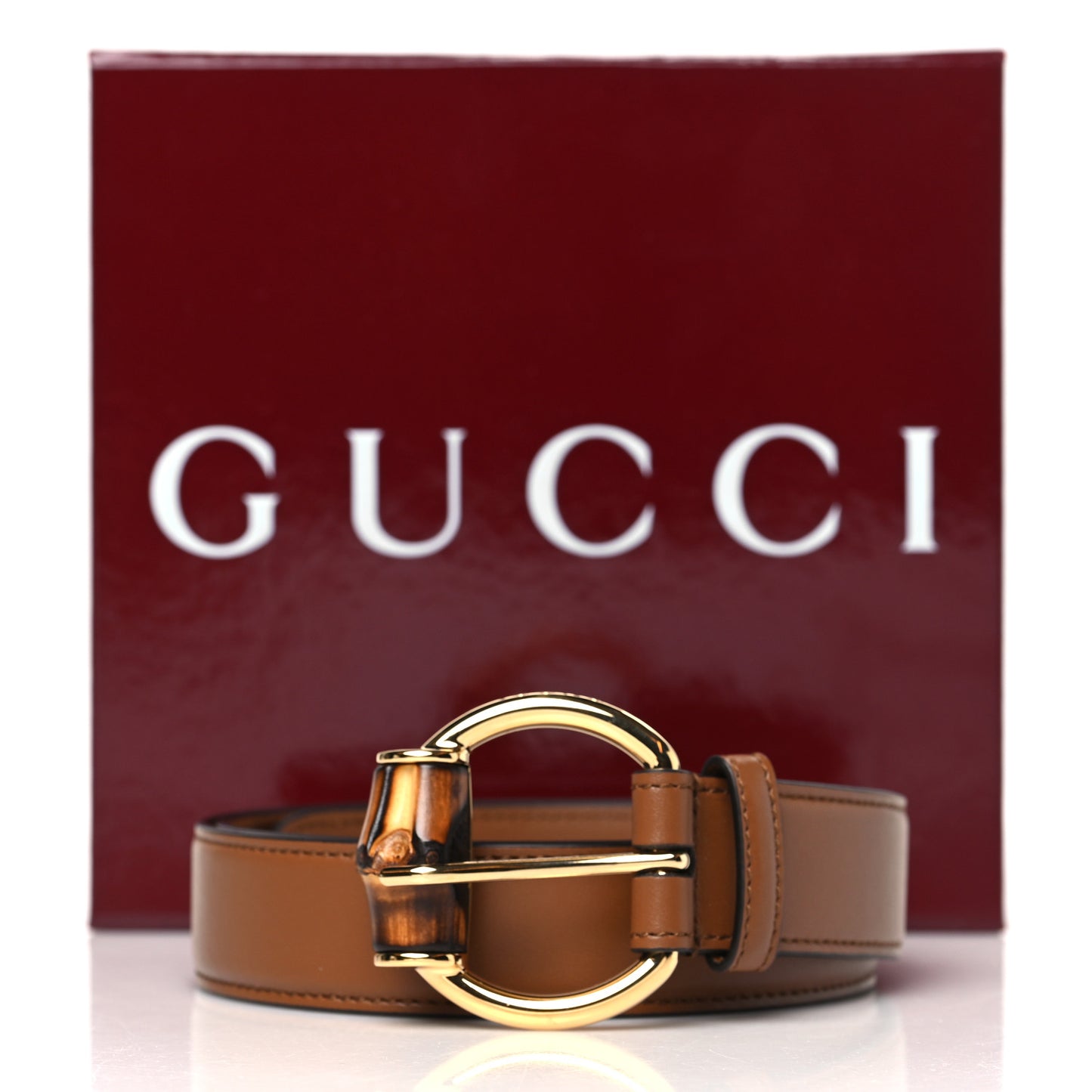 Calfskin Bamboo Belt 90 36 Brown