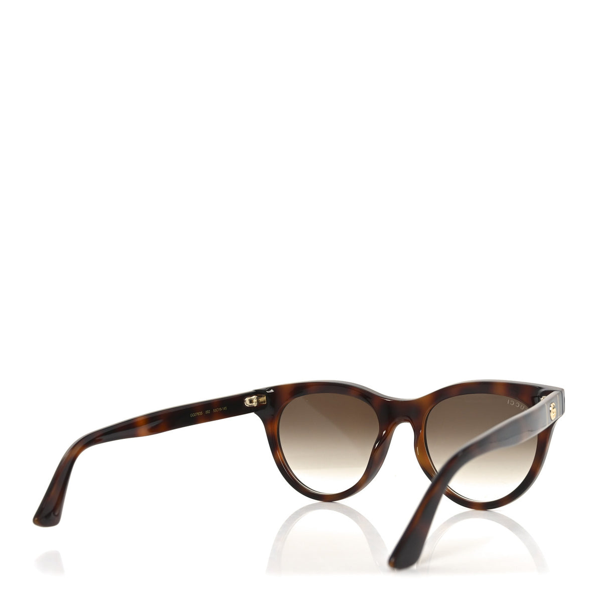 Selling Unused Item Stella McCartney Gradient Lens Tortoise Round Sunglasses Gucci Metal Round Frame Sunglasses GG0061S Green Red  main image 4