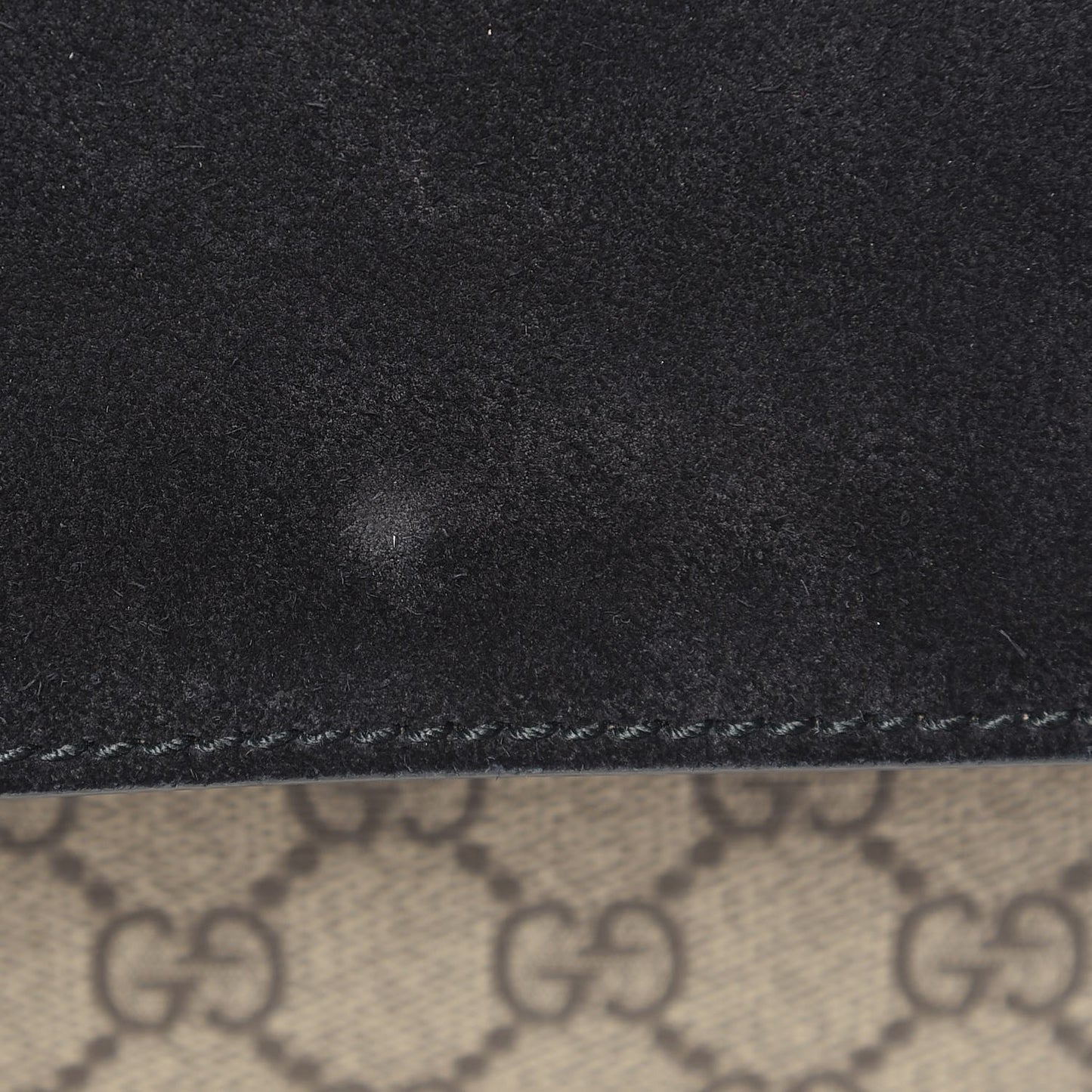 GG Supreme Monogram Medium Dionysus Shoulder Bag Black