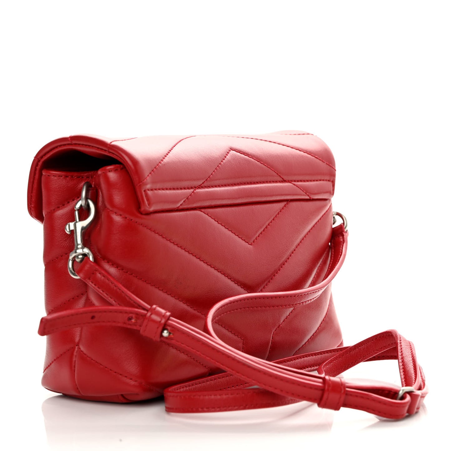 Calfskin Y Quilted Monogram Toy Loulou Crossbody Bag Rouge Eros