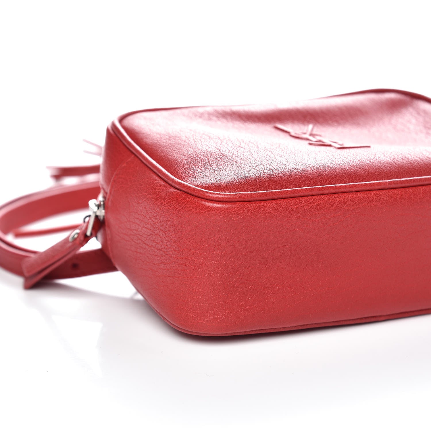 Saint Laurent Lambskin Monogram Lou Belt Bag Red 8 of 9