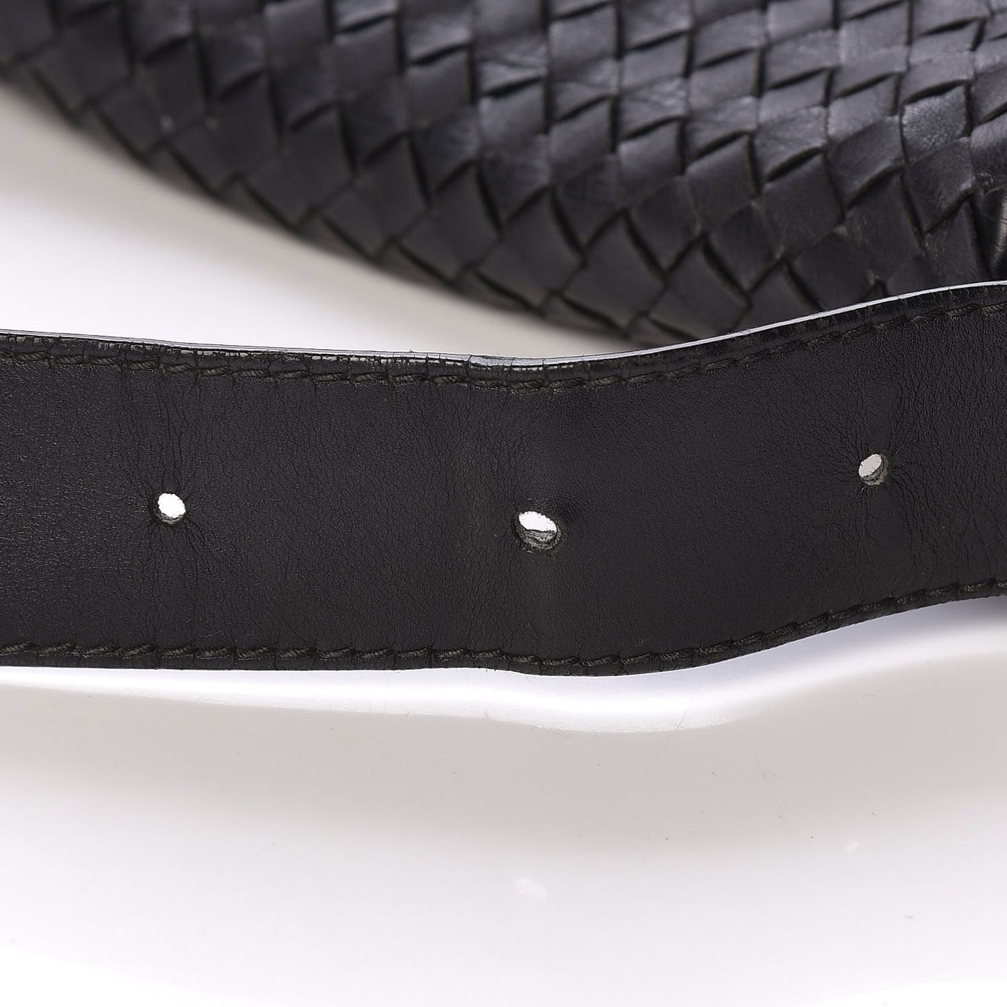 Light Calf Intrecciato Crossbody Messenger Bag Black
