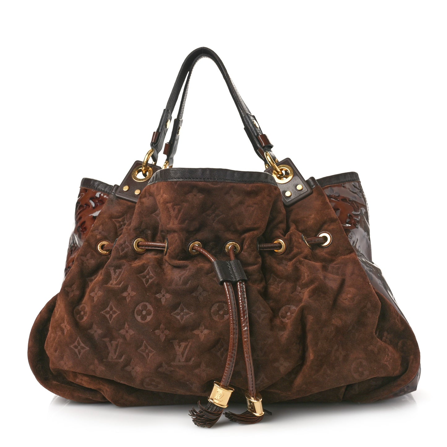 Suede Patent Monogram Irene Espresso