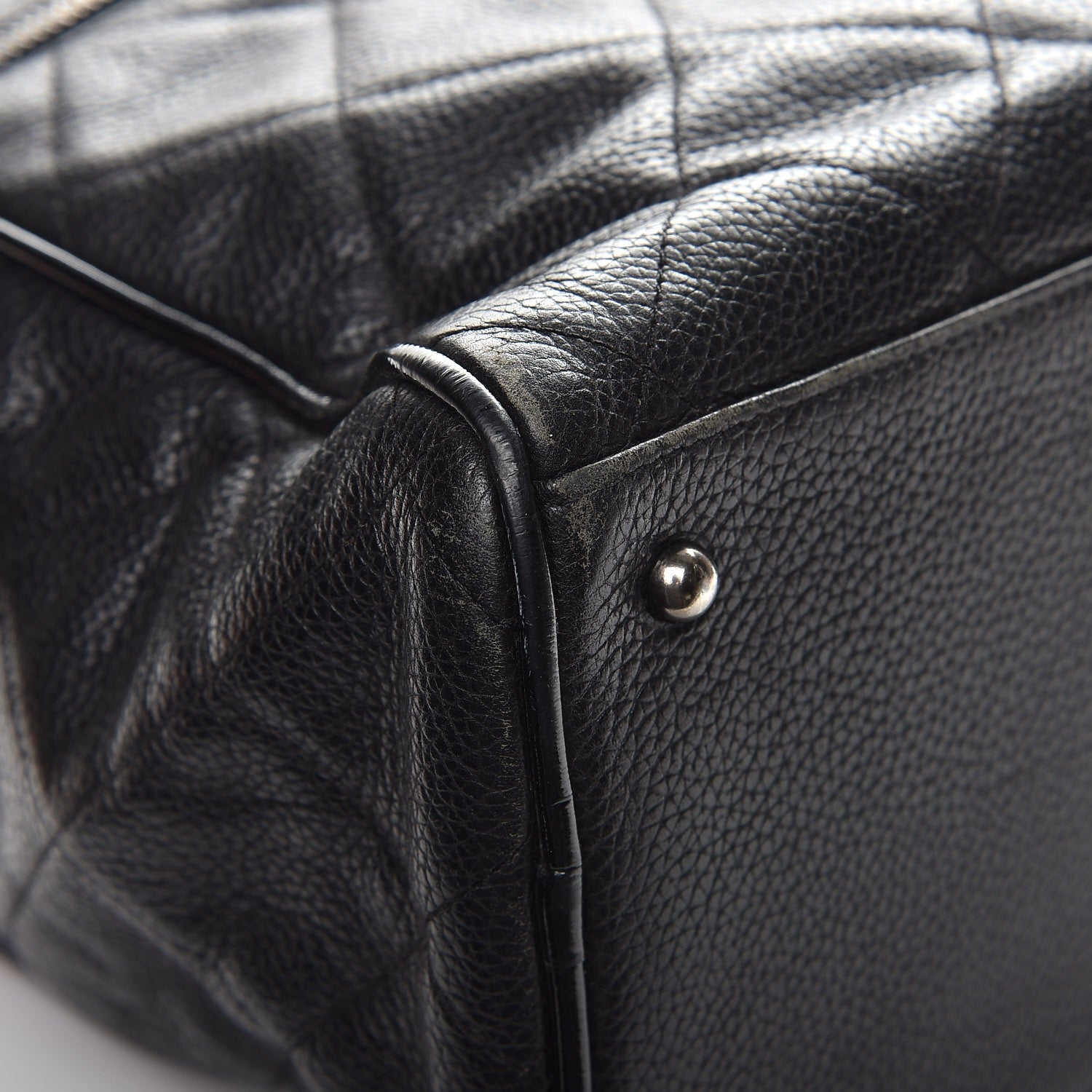 Chanel Caviar Patent Quilted Large Bowler Black 13 of 15