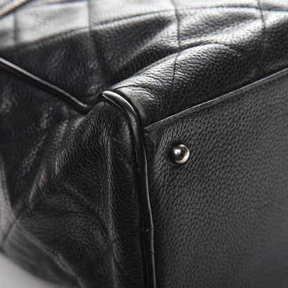 Chanel Caviar Patent Quilted Large Bowler Black 13 of 15