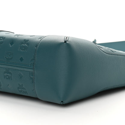 MCM Calfskin Ottomar Monogram Medium Klara Hobo Blue 10 of 10