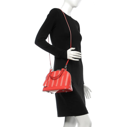 Louis Vuitton Vernis Rayures Alma BB Poppy 2 of 7