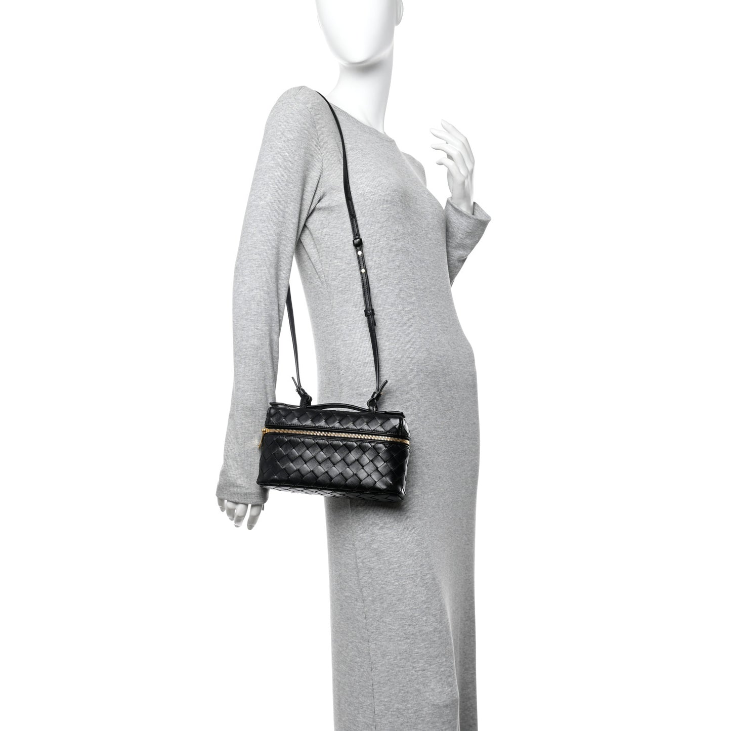 Calfskin Intrecciato Bang Bang Vanity Case Black