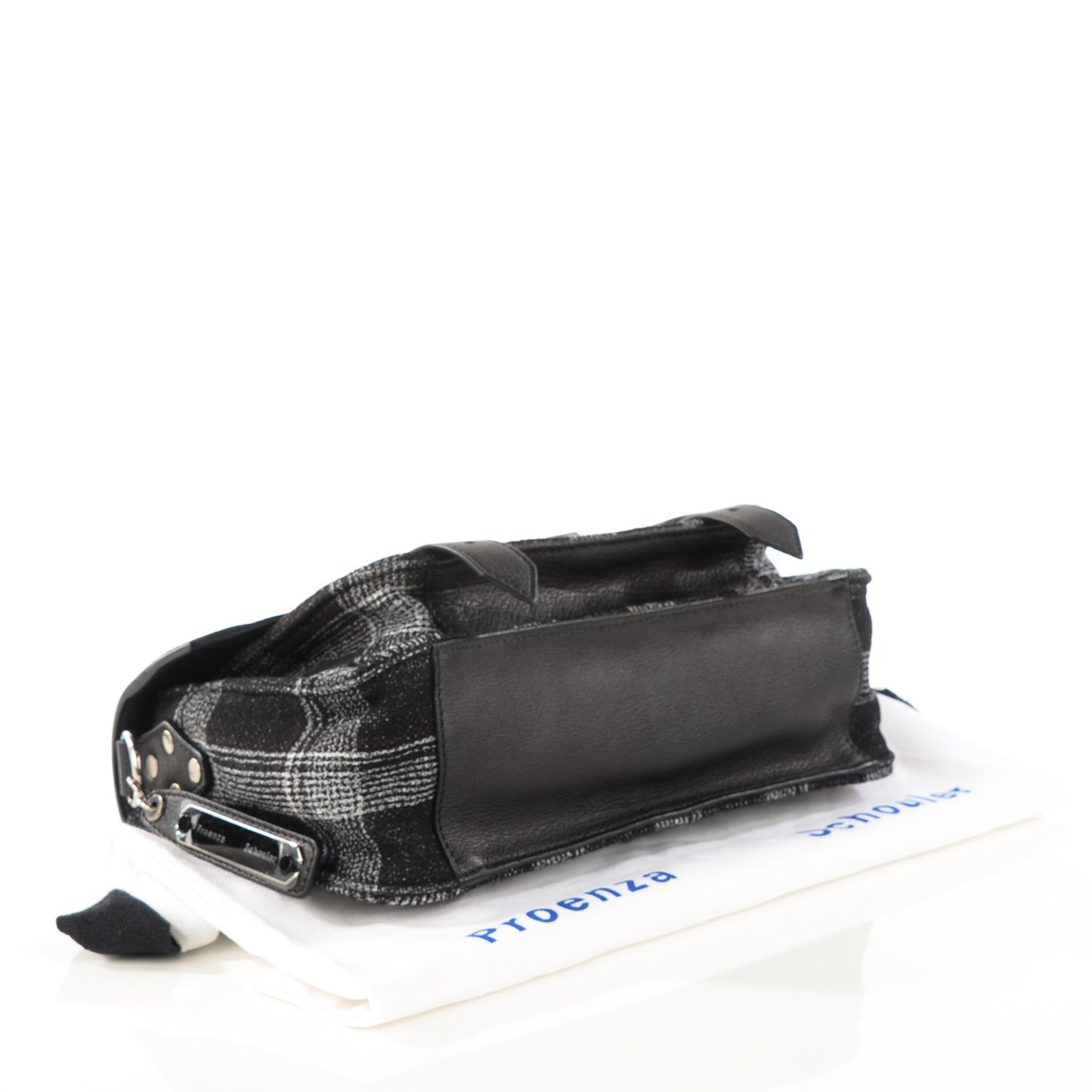 Jacquard Plaid Tiny PS1 Satchel Black White