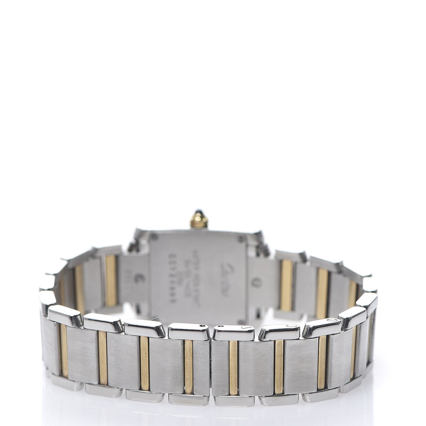 Stainless Steel 18K Yellow Gold 20mm Tank Francaise Quartz Watch