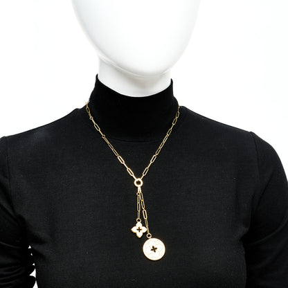 Roberto Coin 18K Yellow Gold Diamond Venetian Princess Double Medallion Y Necklace 2 of 6
