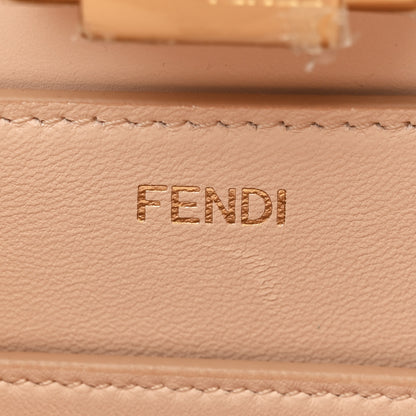 Fendi Vitello Seta Shiny Nappa Medium Peekaboo I SEE U Satchel Black Light Rose 7 of 11