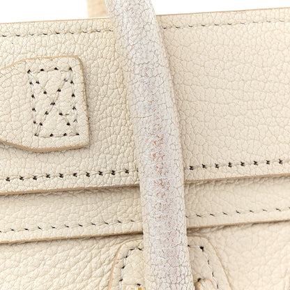 Celine Drummed Calfskin Nano Luggage Ivory 18 of 20
