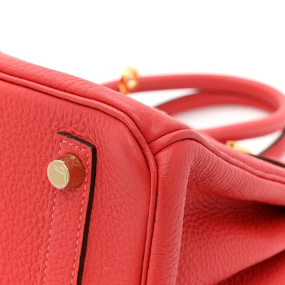 Hermes Togo Birkin 25 Rouge Casaque 11 of 13