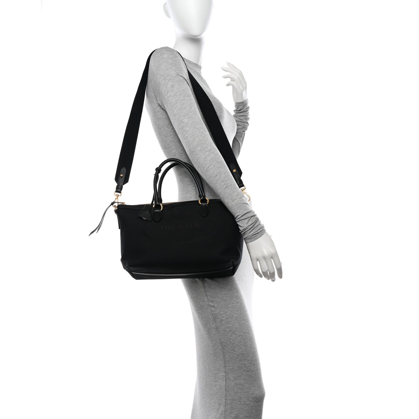Jacquard Logo Tote Black