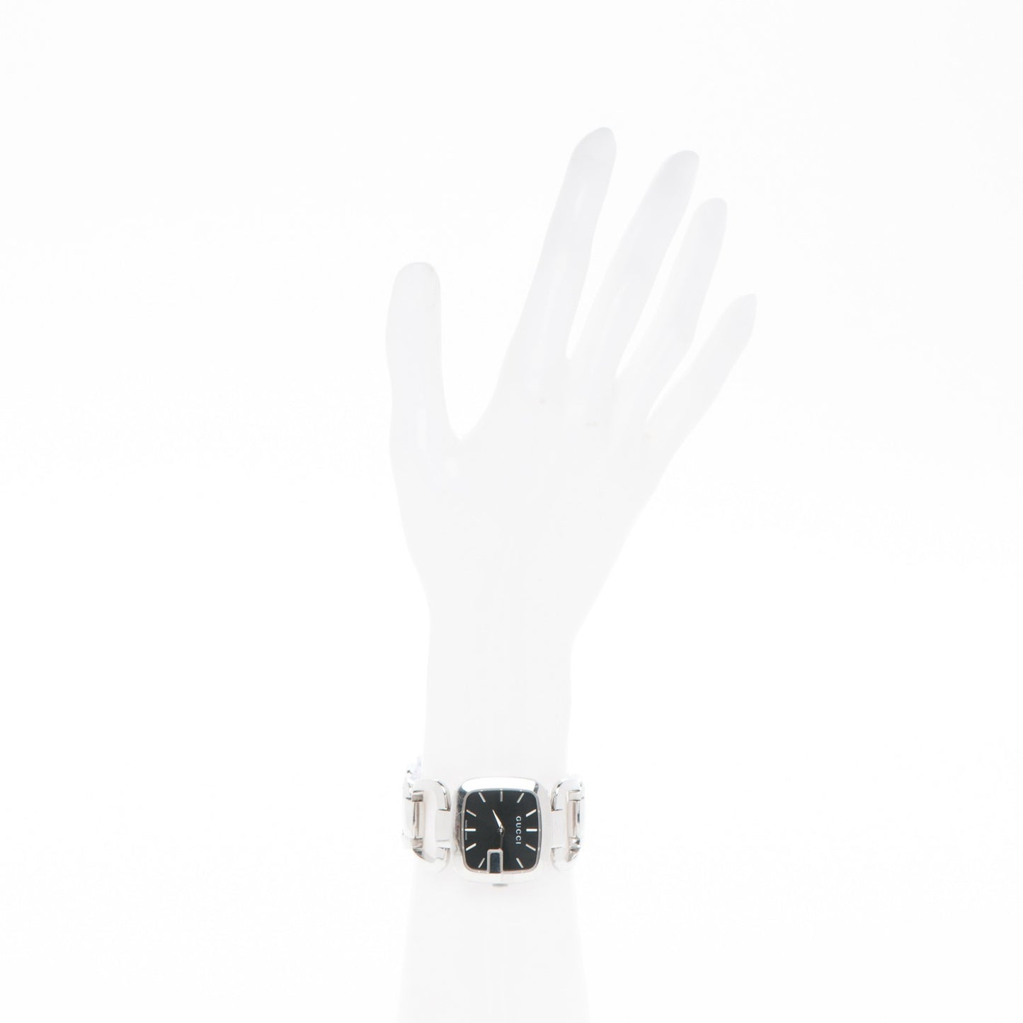 Stainless Steel 32mm G-Gucci Square Quartz Watch Black