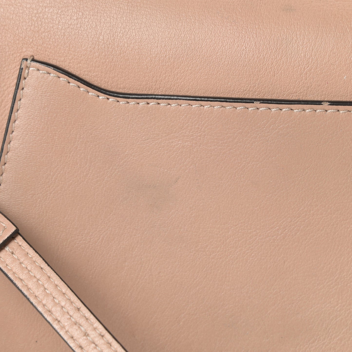 Calfskin Suede Medium Nile Bracelet Bag Biscotti Beige