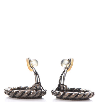 Chanel Ruthenium CC Clip On Earrings 3 of 4