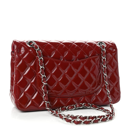 Chanel Patent Calfskin Quilted Medium Double Flap Dark Red 2 of 6