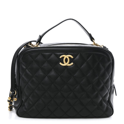 Chanel Calfskin Quilted CC Medium Vanity Case Black 2 of 23