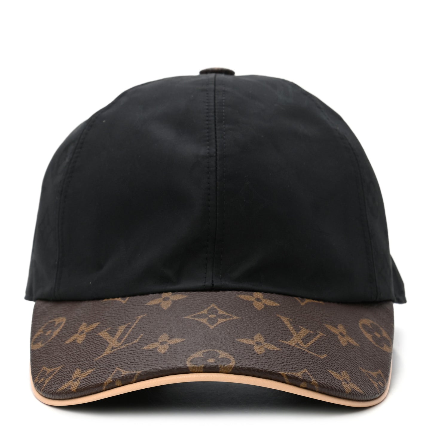 Polyester Silk Monogram LV Get Ready Cap M Black