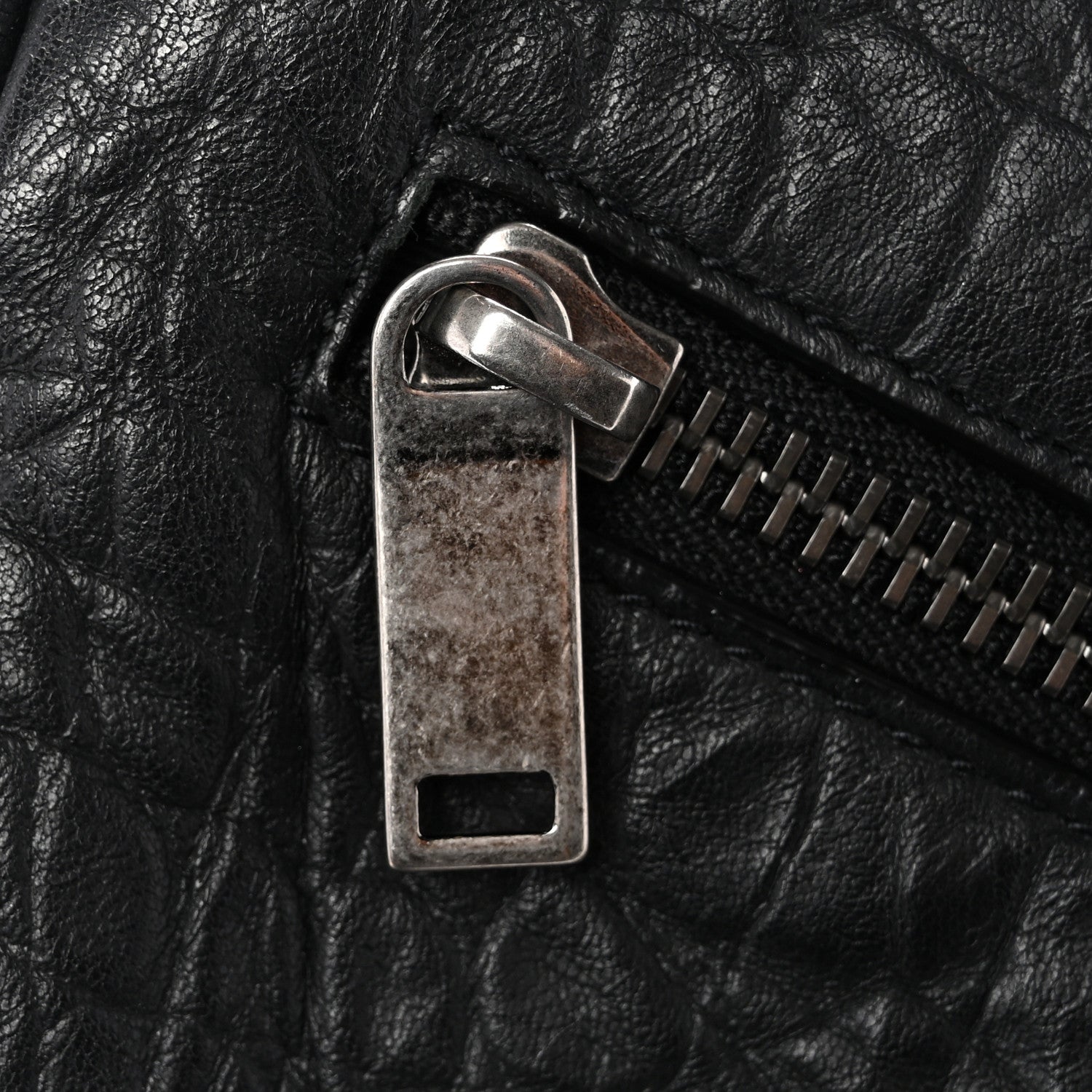Saint Laurent Calfskin Crocodile Embossed Medium West Hollywood Monogram Fold-Over Black 12 of 13