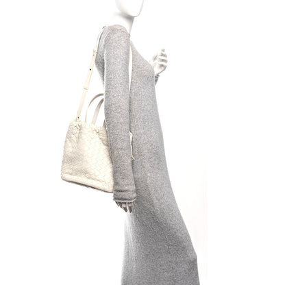 Bottega Veneta Calfskin Intrecciato Small Castello Bucket Bag White 2 of 10