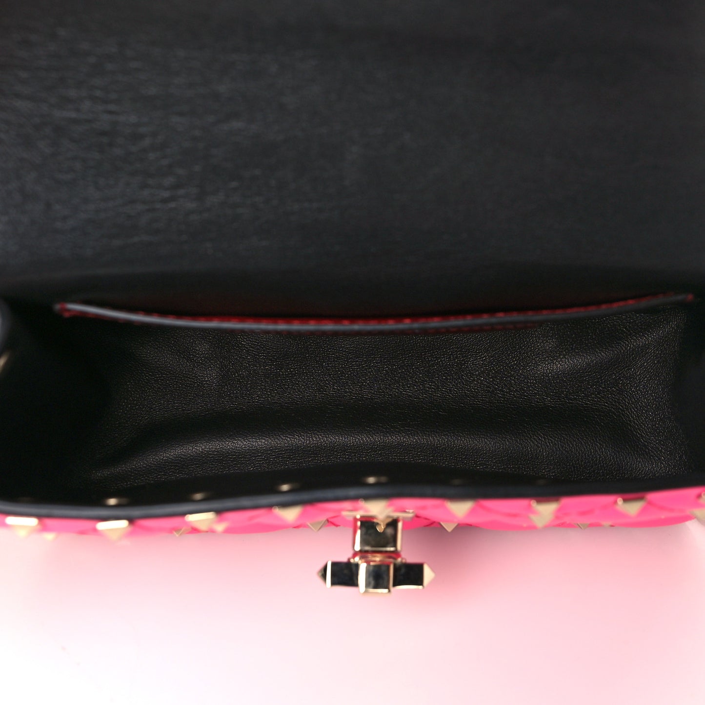 Calfskin Mini Rockstud Spike Shoulder Bag Azalea