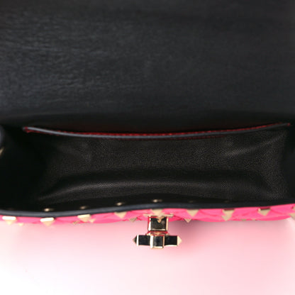 Valentino Garavani Calfskin Mini Rockstud Spike Shoulder Bag Azalea 4 of 8