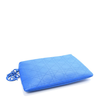 Christian Dior Ultra Matte Canvas Cannage Panarea Pouch Blue 4 of 8