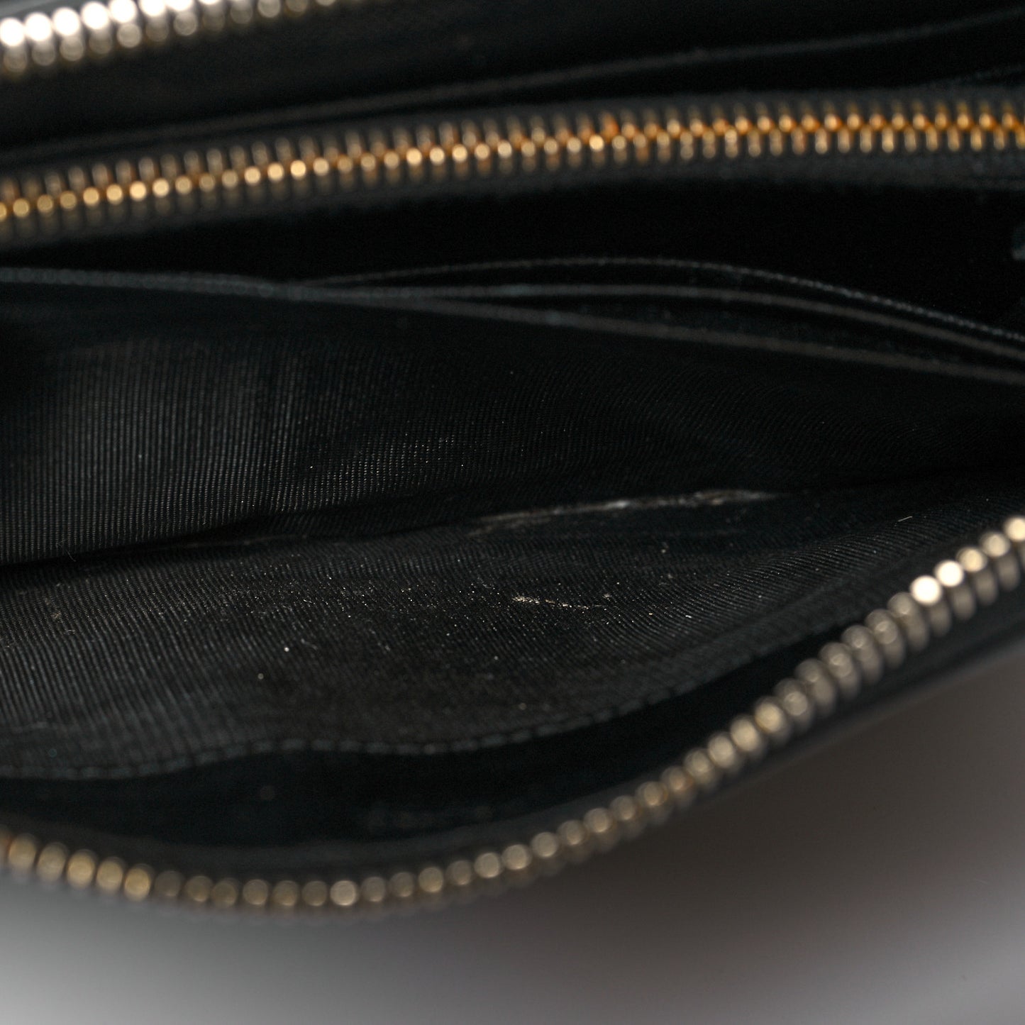 Saffiano Fiocco Bow Zip Around Wallet Black