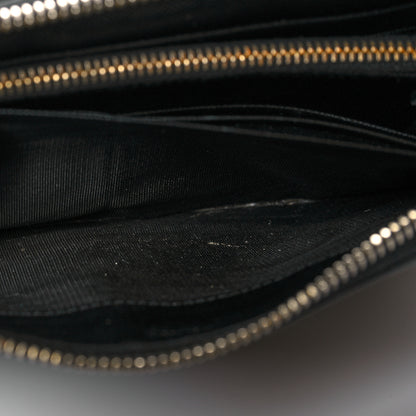 Prada Saffiano Fiocco Bow Zip Around Wallet Black 11 of 15