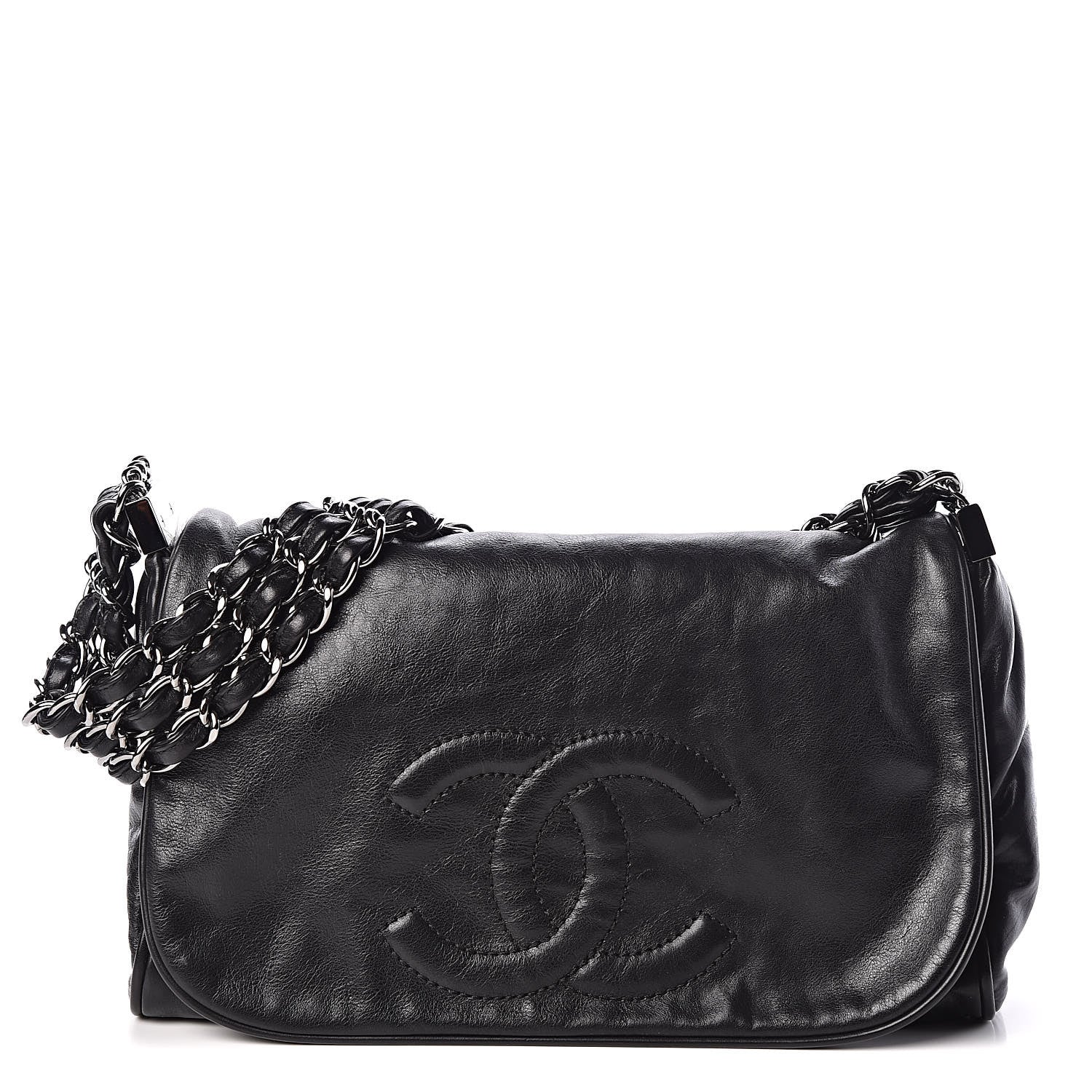 Chanel Calfskin Small Rock and Chain Flap Black 1 of 10