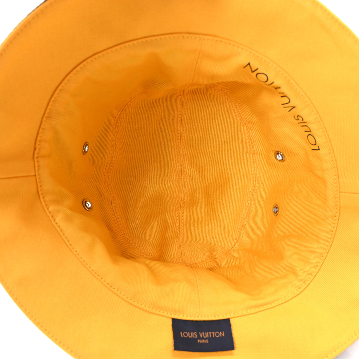 Louis Vuitton Denim Monogram Reversible LV Bucket Hat 60 Black Yellow 8 of 10