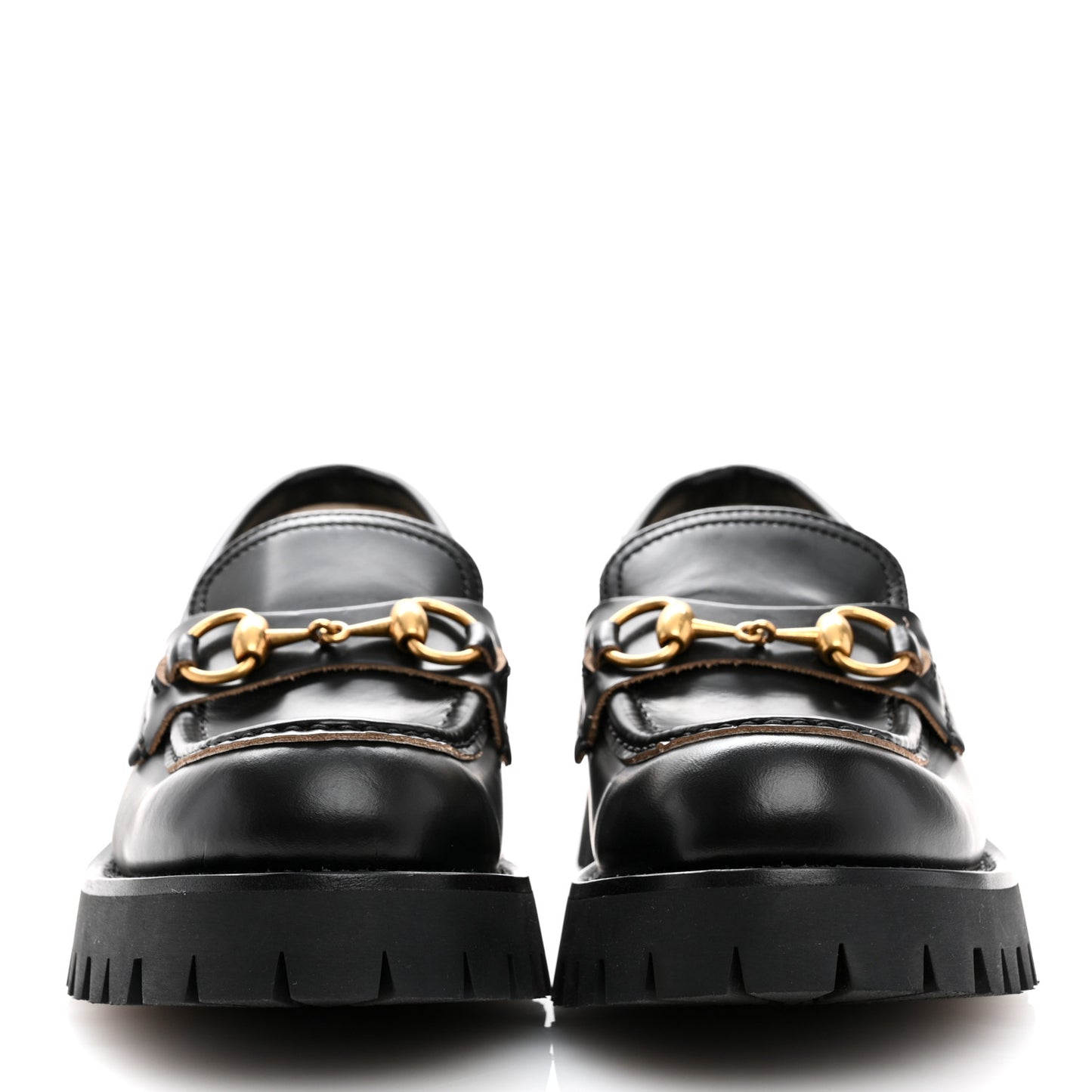 Cordovan Lux Womens Harald Horsebit 25mm Platform Loafers 36.5 Black