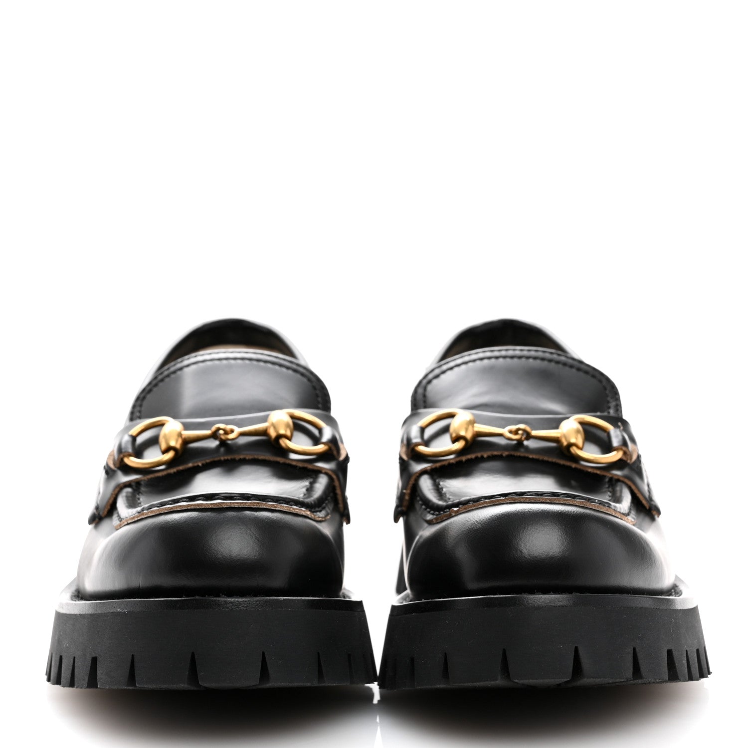 Gucci Cordovan Lux Womens Harald Horsebit 25mm Platform Loafers 36.5 Black 3 of 10