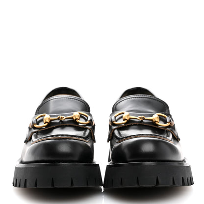 Gucci Cordovan Lux Womens Harald Horsebit 25mm Platform Loafers 36.5 Black 3 of 10