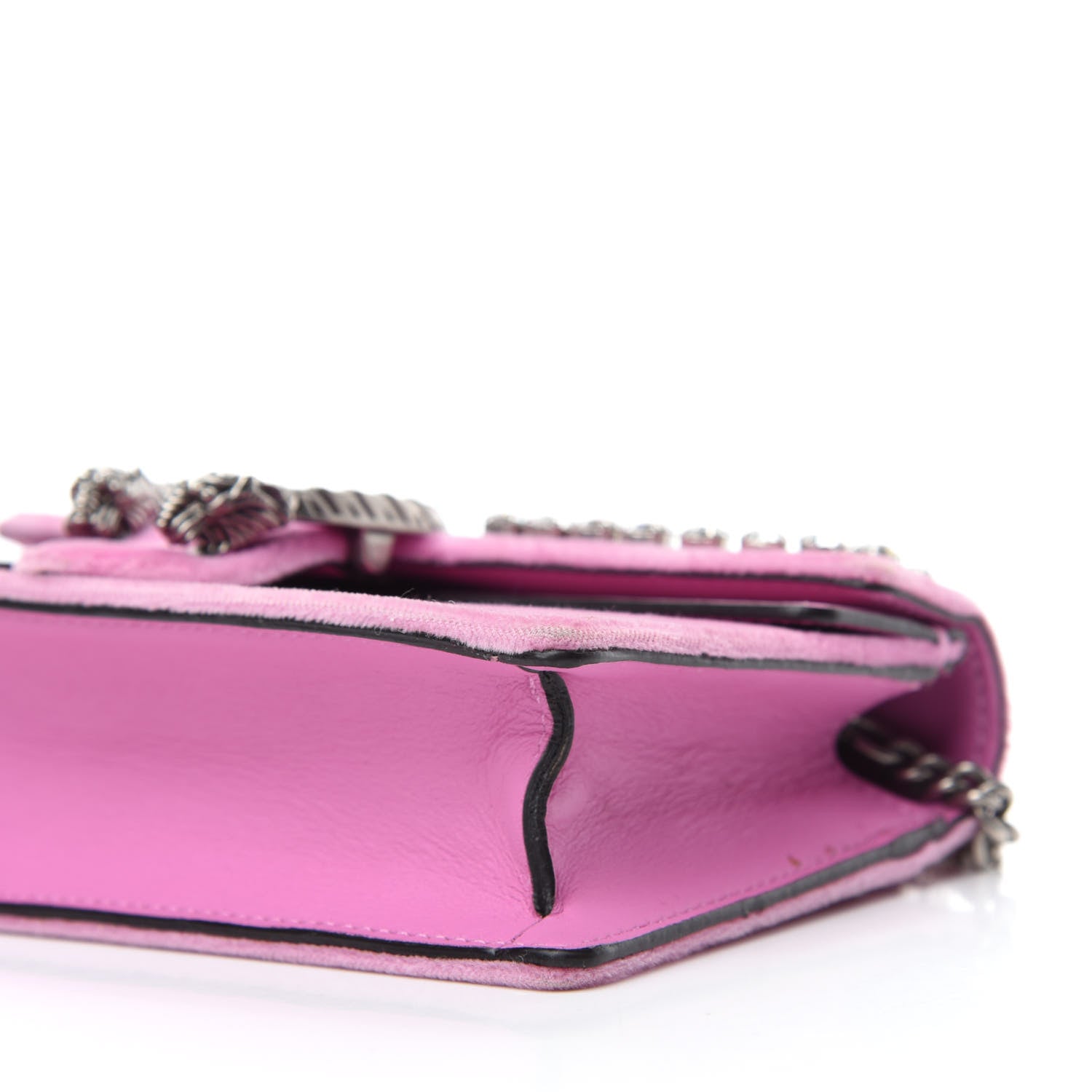 Gucci Velvet Crystal Super Mini Dionysus Shoulder Bag Malva 7 of 11