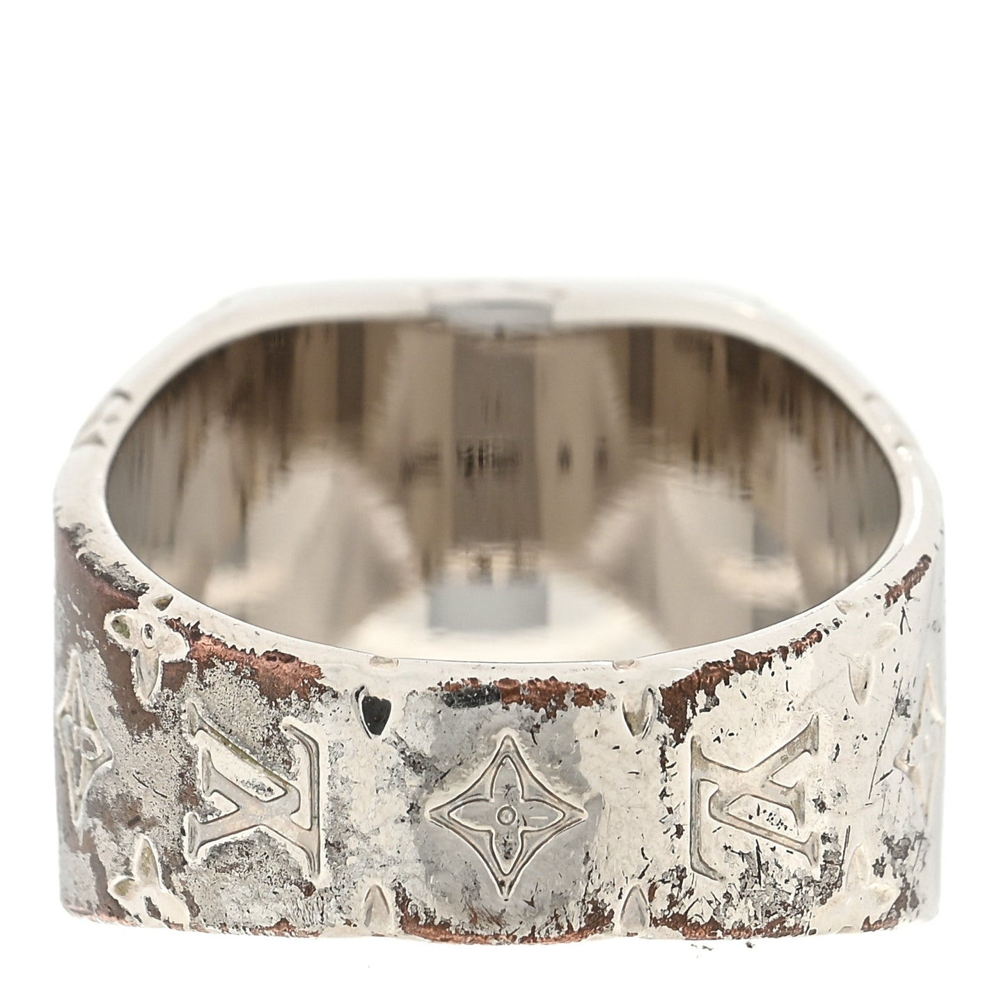 Lacquer Metal Signature Tab Ring M 60 9 Silver Black